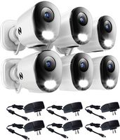 Night Owl - 10 Channel 6 Camera Wireless 2K 1TB NVR Security System - White - Angle