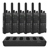 Cobra - Pro Business 300,000 sq. ft/25 Floor Range FRS 2-Way Radios (6-Pack) with IP54 Rating (Du... - Angle