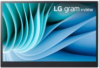 LG - gram +view 16” IPS LED 60Hz Portable Monitor (USB Type-C) - Silver - Angle