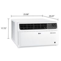 LG - 1,000 Sq. Ft. 18,000 BTU Smart Window Air Conditioner - White - Angle