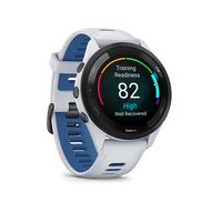 Garmin - Forerunner 265 GPS Smartwatch 46 mm Fiber-reinforced polymer - Black/Whitestone - Angle