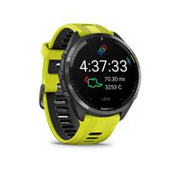 Garmin - Forerunner 965 GPS Smartwatch 47 mm Fiber-reinforced polymer - Titanium/Black - Angle