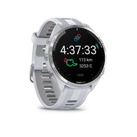 Garmin - Forerunner 965 GPS Smartwatch 47 mm Fiber-reinforced polymer - Titanium/Whitestone - Angle
