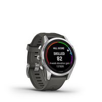 Garmin - fenix 7S Pro Solar GPS Smartwatch 42 mm Fiber-reinforced polymer - Silver - Angle