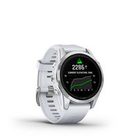 Garmin - epix Pro (Gen 2) Standard Edition 42mm Fiber-Reinforced Polymer - Silver with Whitestone... - Angle