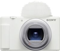 Sony - ZV-1 II 20.1-Megapixel Digital Camera for Content Creators and Vloggers - White - Angle
