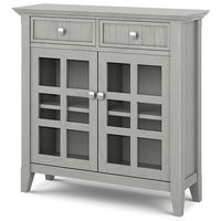 Simpli Home - Acadian Entryway Storage Cabinet - Fog Grey - Angle