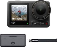 DJI - Osmo Action 4 4K Action Camera Adventure Bundle - Gray - Angle