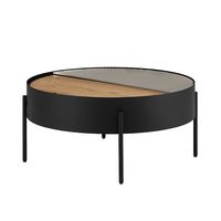 Walker Edison - Modern Sliding-Top Coffee Table - Black - Angle