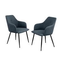 Walker Edison - Modern Dining Chair - Indigo Blue - Angle