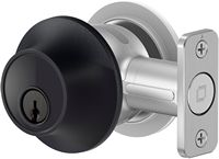 Level - Lock+ Smart Lock Bluetooth Replacement Deadbolt with Apple HomeKey/App/Key - Matte Black - Angle