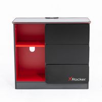 X Rocker - Carbon-Tek Gaming Storage Unit with LED - Black - Angle