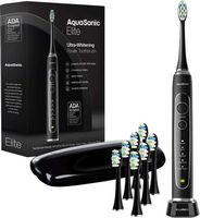 AquaSonic - Elite - Wireless Rechargeable Electric Toothbrush with Travel Case, 5 Modes, 8 Brush ... - Angle