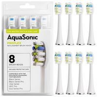 AquaSonic - ProFlex Brush Heads - 8 Pack - white - Angle