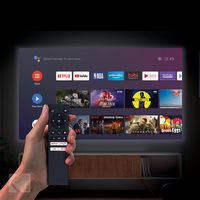 Kodak - FLIK HD9 Smart Projector, 1080p Portable Movie Projector with Android TV, Wi-Fi, Bluetoot... - Angle