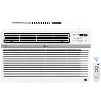 LG - 550 Sq. Ft. 12,000 BTU Smart Window Air Conditioner - White - Angle