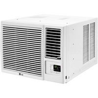 LG - 1,400 Sq. Ft 23,000 BTU Window Mounted Air Conditioner with 11,600 BTU Heater - White - Angle