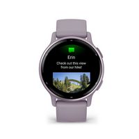 Garmin - vívoactive 5 GPS Smartwatch 42 mm Fiber-reinforced polymer - Metallic Orchid Aluminum an... - Angle