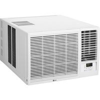 LG - 18,000 BTU 230V Window-Mounted Air Conditioner with 12,000 BTU Supplemental Heat Function - ... - Angle