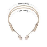 Shokz - OpenRun Pro Mini Premium Bone Conduction Open-Ear Sport Headphones - Beige - Angle