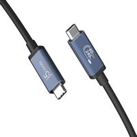 j5create - USB 40Gbps 240W USB Type-C Cable - Black/Grey - Angle