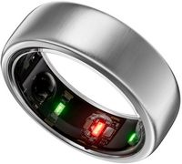 Oura Ring Gen3 - Horizon - Size Before You Buy - Size 12 - Brushed Titanium - Angle