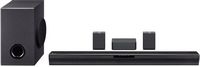 LG - 4.1 ch Sound Bar with Wireless Subwoofer and Rear Speakers - Black - Angle