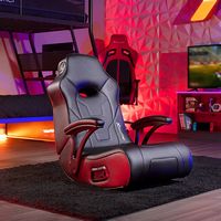 X Rocker - G-Force Audio Floor Rocker Gaming Chair - Black - Angle