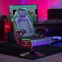 X Rocker - CXR3 LED Audio Pedestal Gaming Chair with Subwoofer - Black/LED - Angle