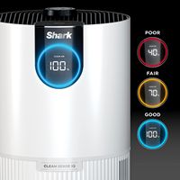 Shark - Clean Sense Air Purifier with Odor Neutralizer Technology, HEPA Filter, 500 sq. ft. - White - Angle