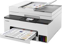 Canon - MAXIFY GX2020 MegaTank Wireless All-In-One SuperTank Inkjet Printer - White - Angle