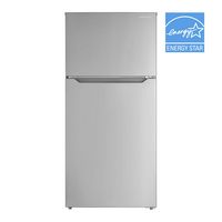 Insignia™ - 14.2 Cu. Ft. Top-Freezer Refrigerator with ENERGY STAR Certification - Stainless Steel - Angle