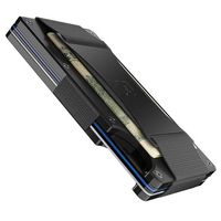 The Ridge Wallet - Aluminum: Cash Strap - Royal - Angle