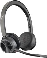 Poly - Voyager 4320 Wireless Noise Cancelling Stereo Headset with mic - Black - Angle