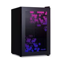 NewAir - Spectrum 85-Can Freestanding Beverage Cooler with HexaColor Pattern - Black - Angle