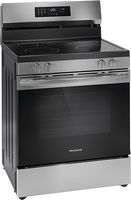 Frigidaire - 5.3 Cu. Ft. Freestanding Electric Range with Air Fry - Stainless Steel - Angle