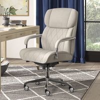 La-Z-Boy - Sutherland Fabric Office Chair - Cream - Angle