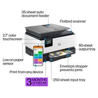 HP - OfficeJet Pro 9125e Wireless All-In-One Inkjet Printer with 3 months of Instant Ink Included... - Angle