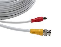 Lorex - 120’ 4K In-wall RG59 to RG59 BNC Video/Power UL CM Cable with Fire-Resistant - White - Angle