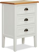 Click Decor - Martin 3-Drawer Storage Cabinet - White - Angle