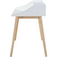Adore Decor - Alton Mid-Century Modern Wood Writing Desk - Fresh White - Angle