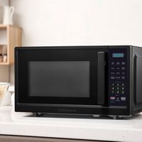 Insignia™ - .7 Cu. Ft. Compact  Microwave - Black - Angle