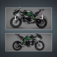 LEGO - Technic Kawasaki Ninja H2R Motorcycle Toy, Kids Room Décor, 42170 - Angle
