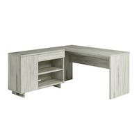 Sauder - Porto Palma Desk With Credenza A2 - SGS Laminate Haze Acacia - Angle