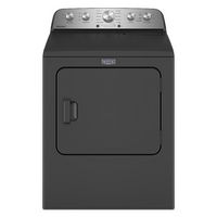 Maytag - 7.0 Cu. Ft. Electric Dryer with Steam and Extra Power Button - Volcano Black - Angle