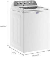 Maytag - 4.7 Cu. Ft. High Efficiency Top Load Washer with Extra Power Button - White - Angle