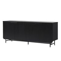 Scandi 4-Door Minimalist Reeded Sideboard - Angle