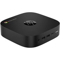 HP - G4 Mini Chromebox - Intel Celeron - 4GB Memory - 64GB Emmc - Black - Angle