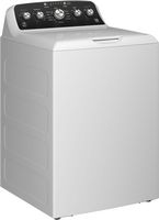 GE - 4.5 Cu. Ft. High-Efficiency Top Load Washer with Deep Fill and Cold Plus - White with Matte ... - Angle