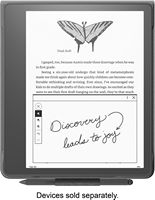 Amazon - Kindle Scribe Fabric Folio Cover with Magnetic Attach (for Kindle Scribe) - Black - Angle